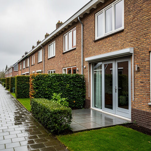 Monteur plaatst een kunststof schuifpui bij een woning in Heemstede