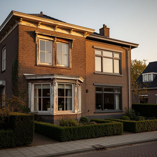 Witte kunststof kozijnen met HR++ glas in een jaren 60-rijtjeshuis