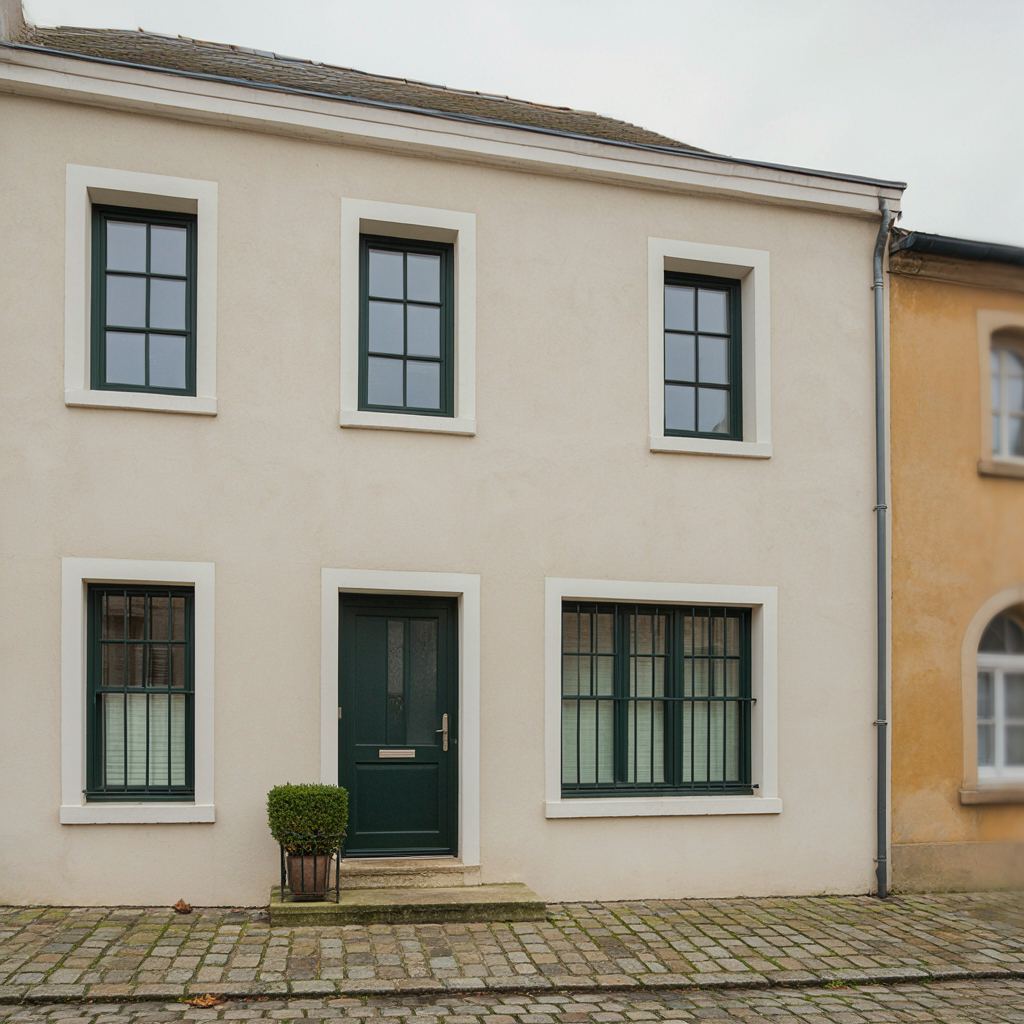 Karakteristieke woning in Bennebroek voorzien van elegante donkergroene kunststof gevelelementen