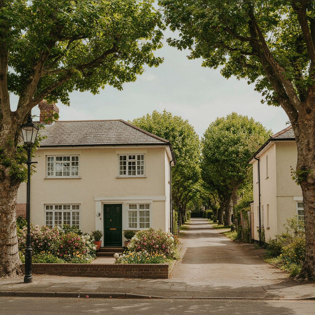 Jaren-30 woning in Halfweg met strakke witte kunststof kozijnen en origineel baksteen geveldetail