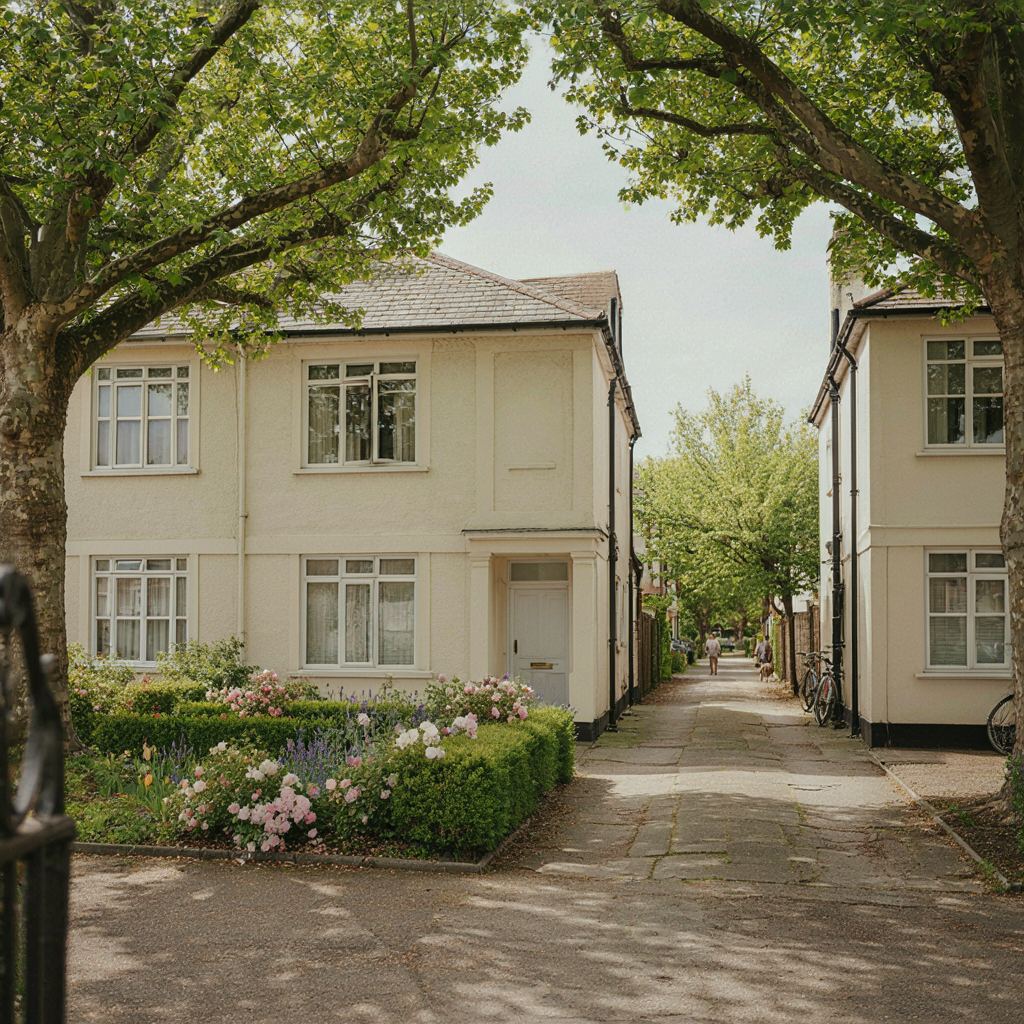 Stijlvolle twee-onder-een-kapwoning in Bennebroek met strakke witte kunststof kozijnen en groene tuin